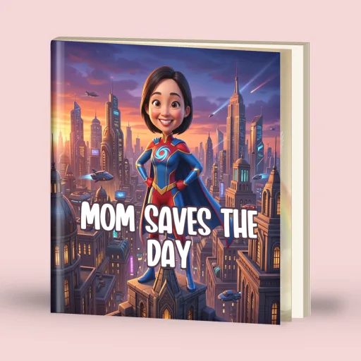 Mom Saves the Day Personalized Book cover