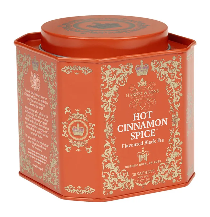 Hot Cinnamon Spice Tea, Tin of 30 Sachets